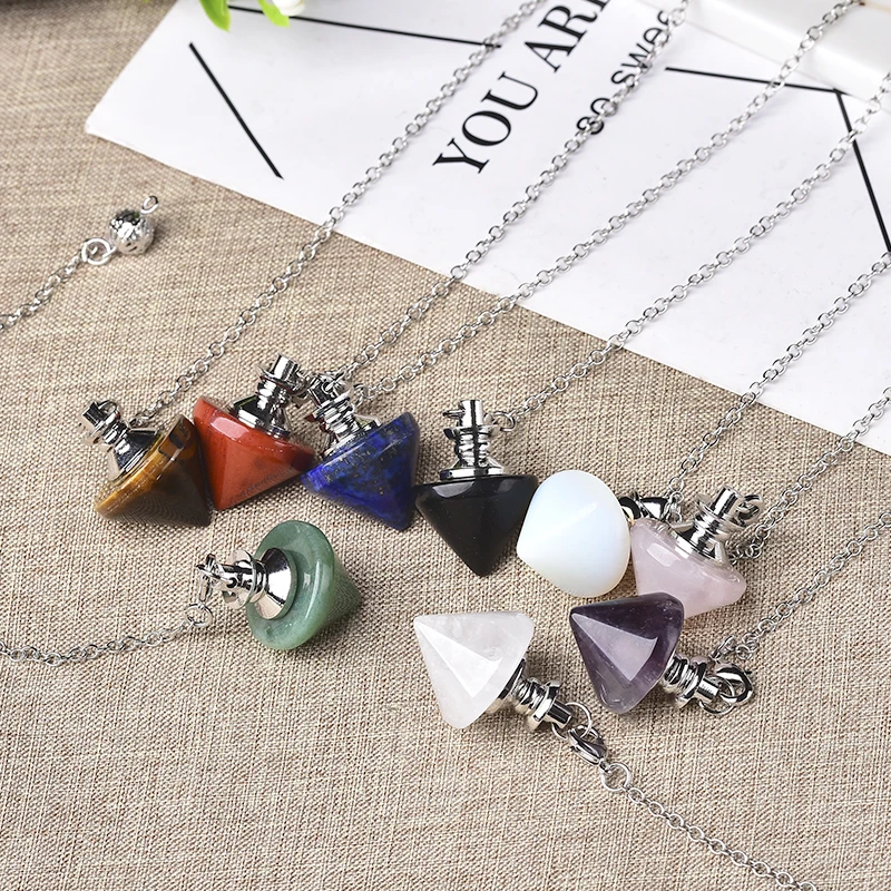 1 шт. натуральный камень рейки маятник исцеляющий Кристалл конус модные