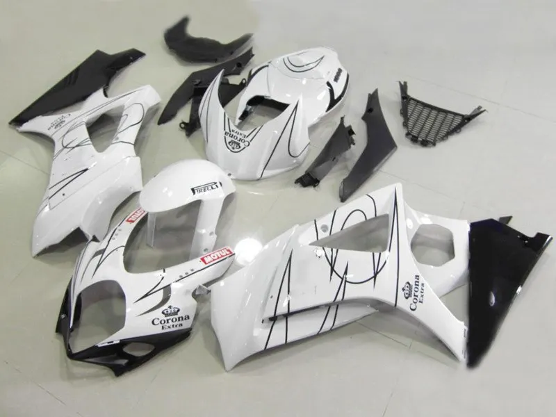 Литья под давлением обтекатель кузова для GSXR1000 07 08 GSX R GSXR 1000 K7 2007 2008 Белый + подарки