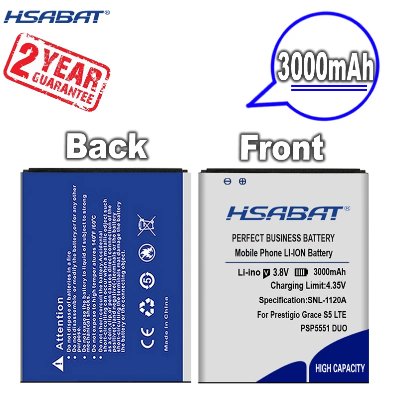 Аккумулятор HSABAT 3000 мА · ч для Prestigio Grace S5 LTE PSP 5551DUO 5551 DUO - купить по выгодной цене |
