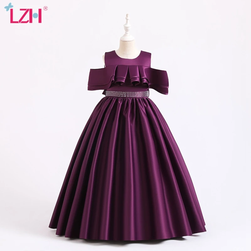 

LZH 2021 Girls Dresses Kids Clothing For Girls Children Princess Dress Christmas Party Wedding Dress Ball Gown Childrens Vestido
