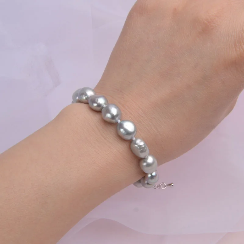 ASHIQI барокко натуральный пресноводный жемчуг ювелирные наборы Настоящее