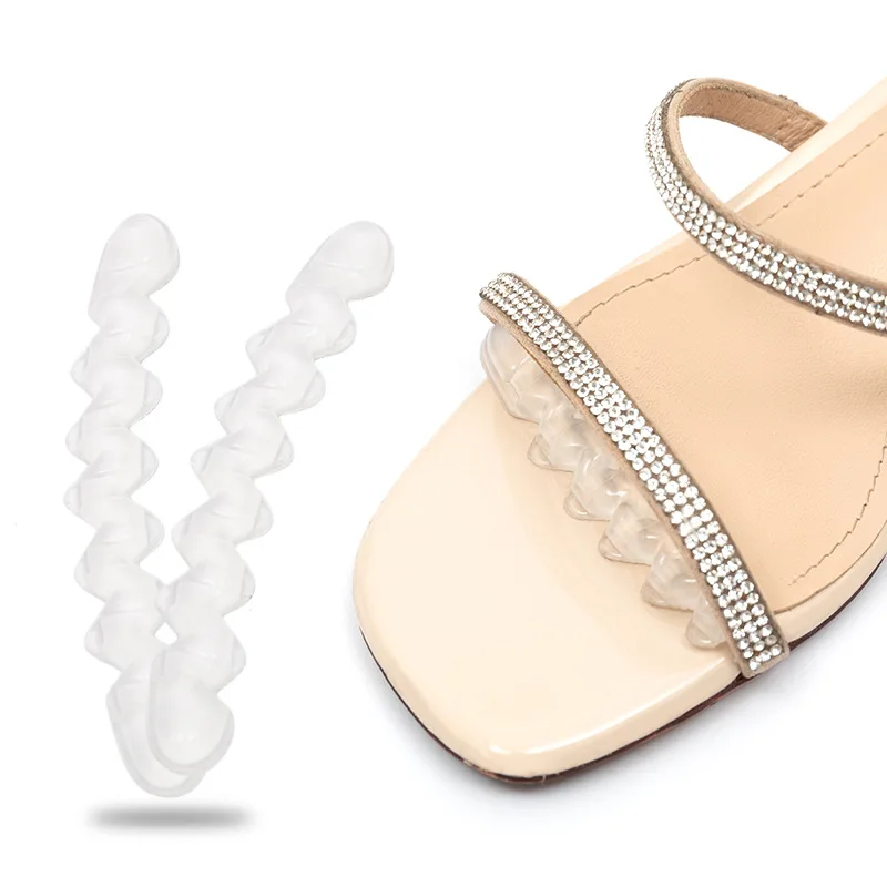 

1Pair Invisible Sandals Non-Slip Stickers High Heel Soft Gel Self-Adhesive Foot Pad Invisible Flip Flop Shoes Front Feet