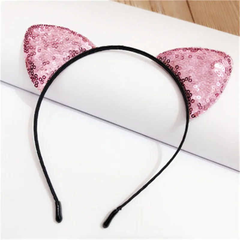 Мультяшная повязка на голову для детской площадки Яркая блестящая с кошачьими