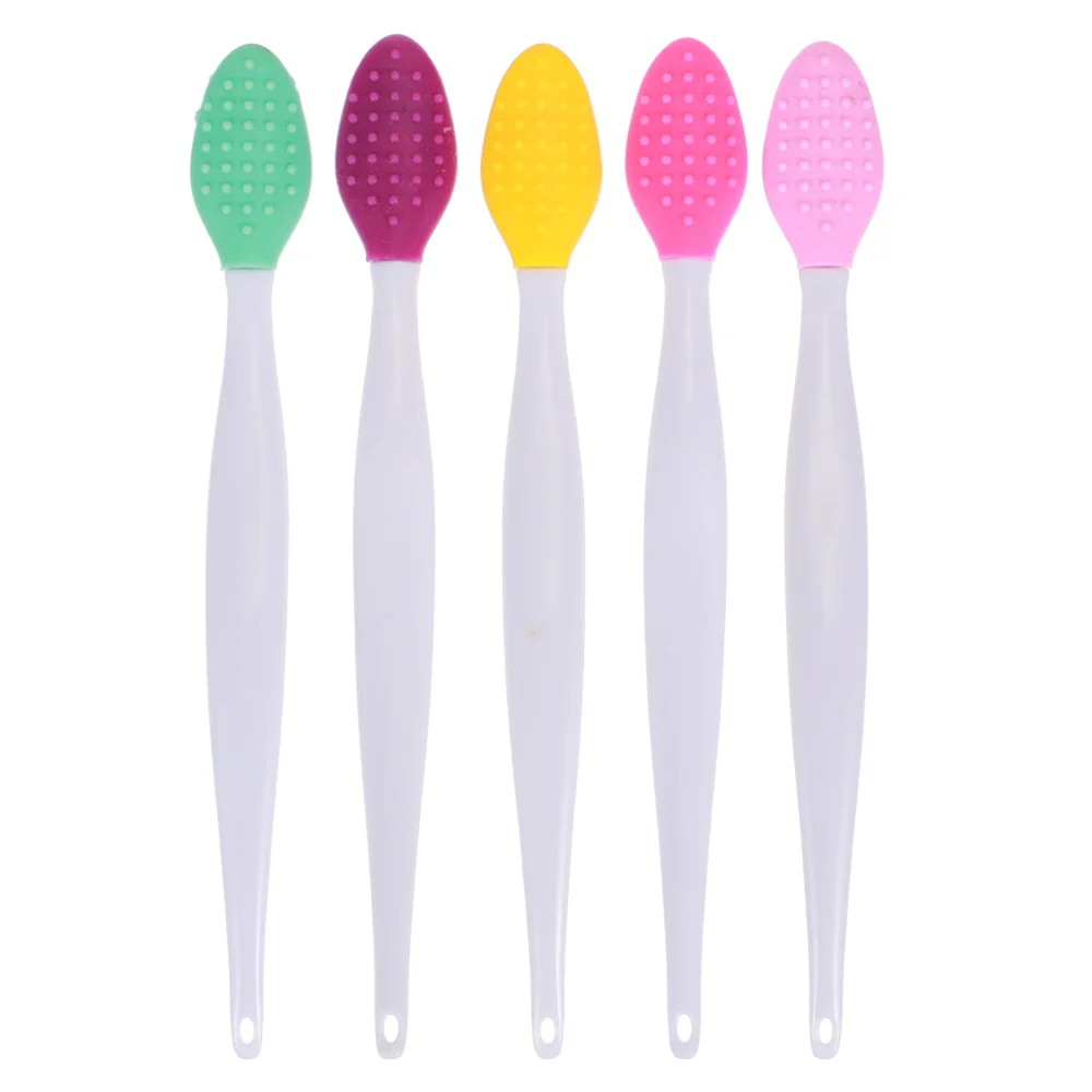 

10pcs Silicone Nose Brush Nose Blackhead Brush Lip Brush Tool for Females