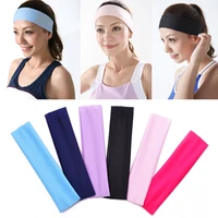 hot sale simple elastic headband candy color pure cotton sports hairband ladies face wash makeup hair accessories