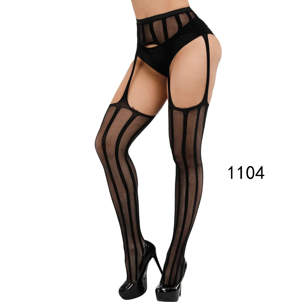 New Arrival Solid Stockings Women Sexy Thigh High Fishnet Nylon Long Socks Sex Belt Standard Over Knee Socks Sexy Lingerie