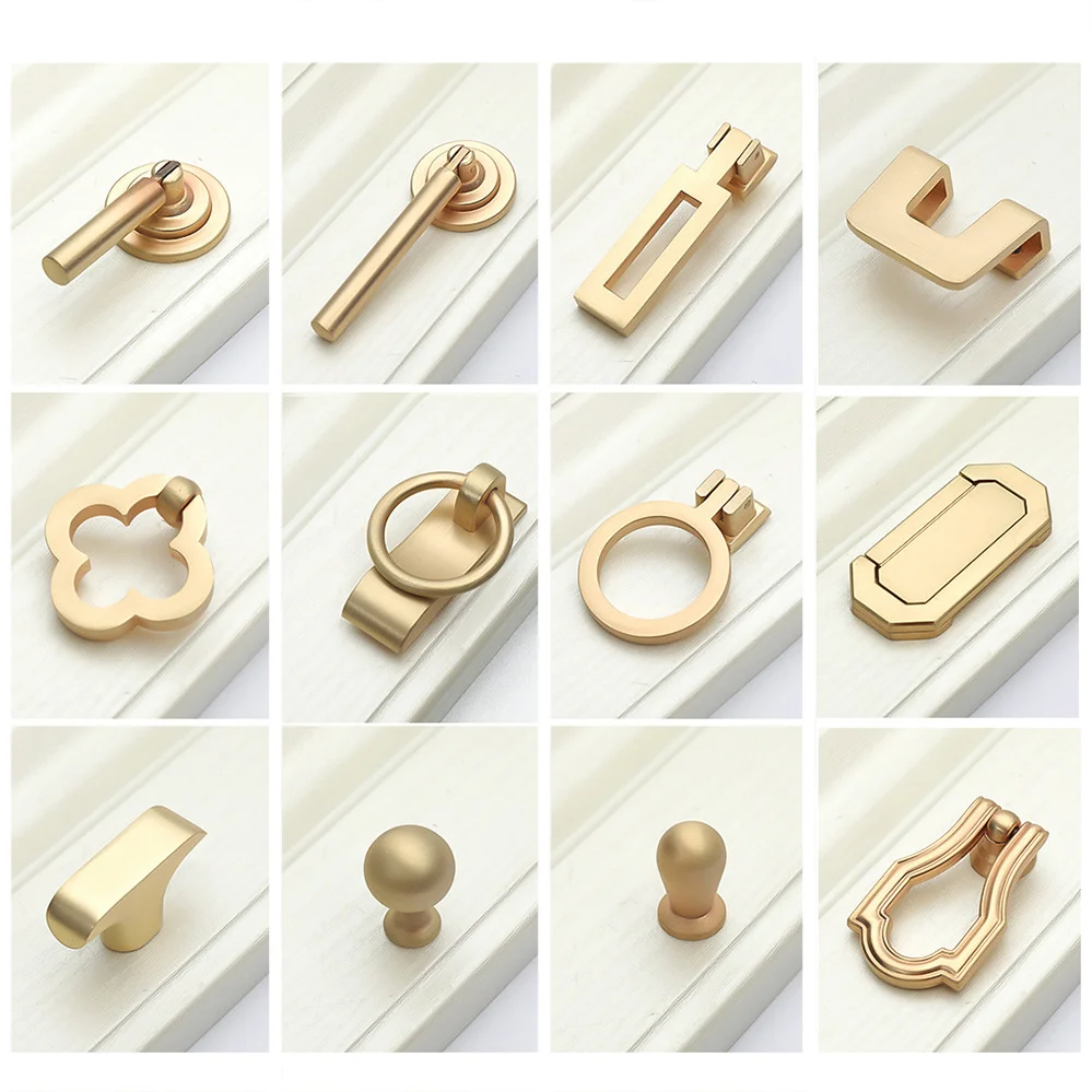 

KAK European Style Vintage Gold Cabinet Pulls Solid Zinc Alloy Kitchen Cupboard Handle Drawer Knobs Furniture Handle Hardware