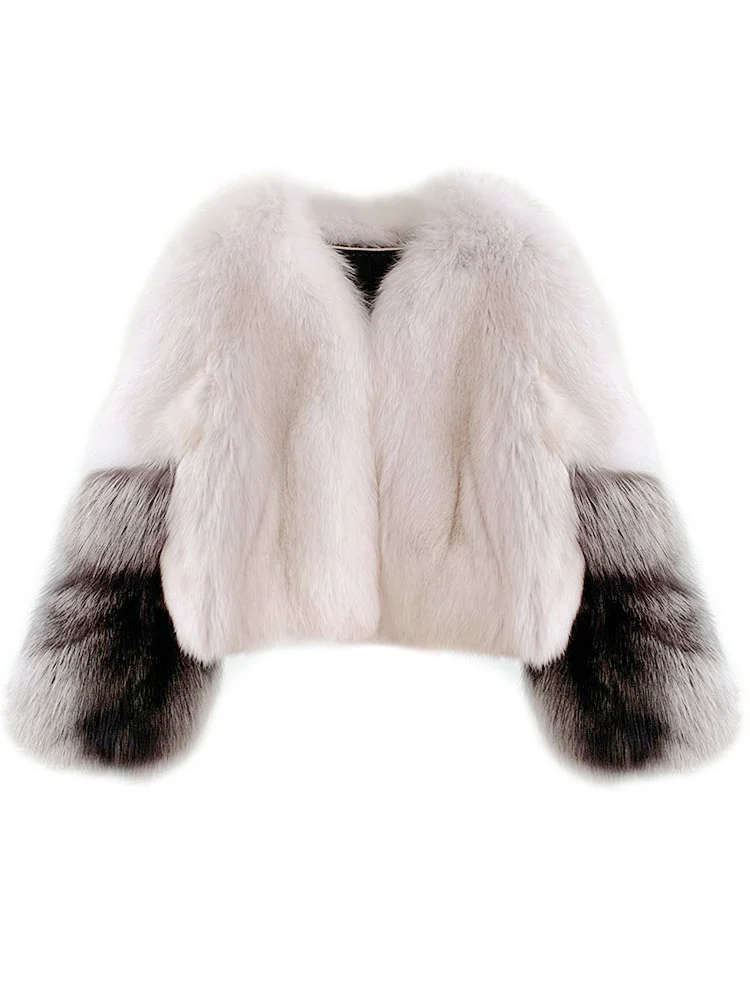 Ins Fashion Real Fox Fur Coat Women 2020 Imported Finish Natural Silver Fox Fur Jacket Winter New Luxury Warm Outwear Oversized