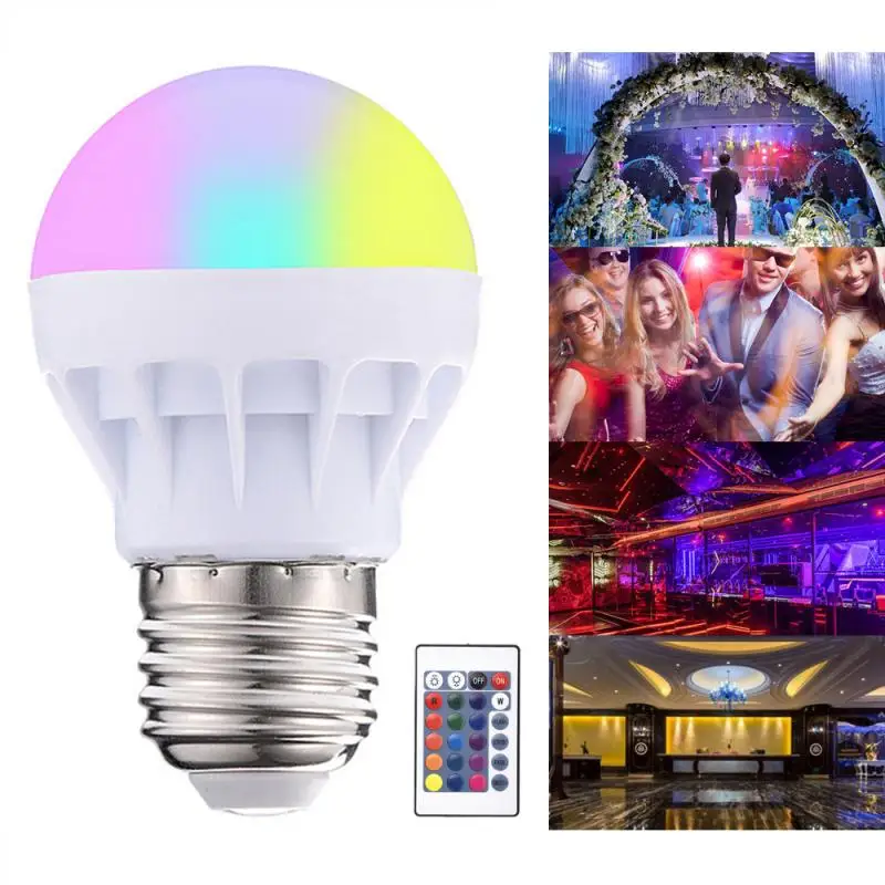 RGB светодиодный светильник 20 цветов меняющая Волшебная светодиодная лампочка 3