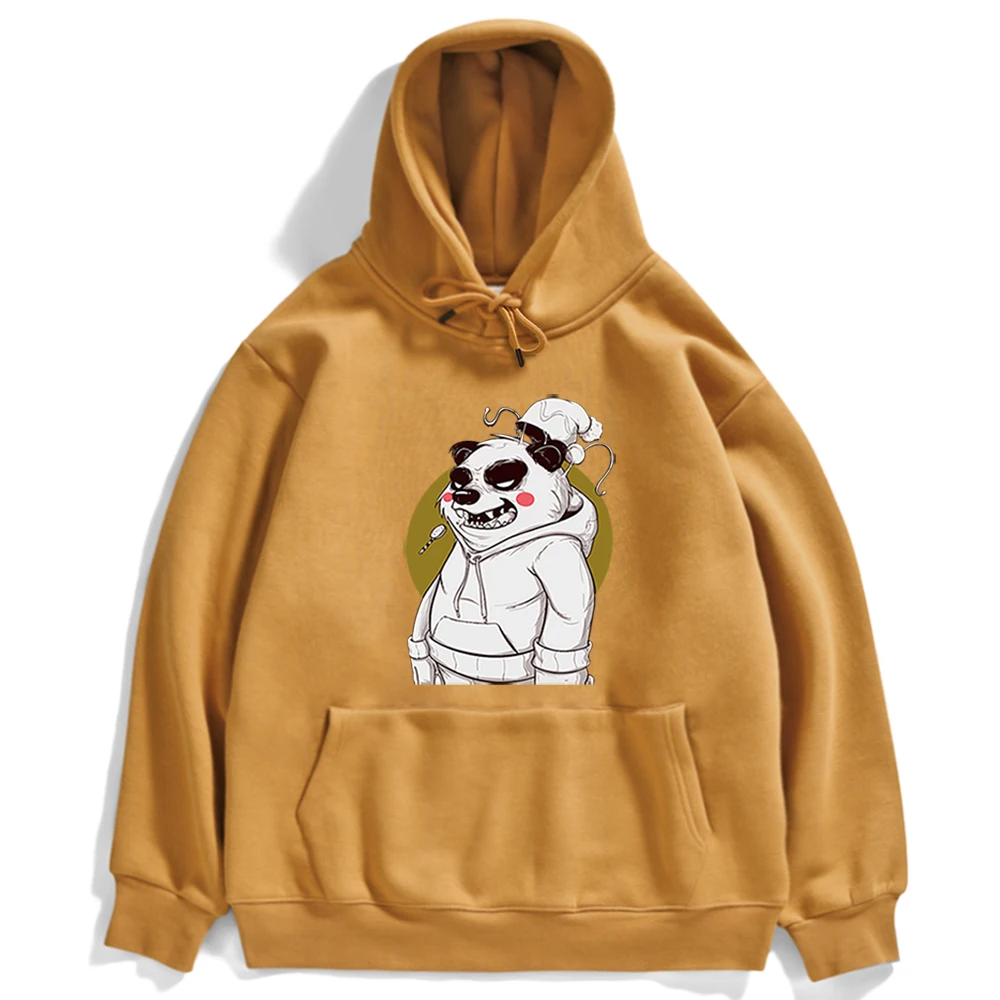 

Angry Panda Cartoon Print Hoodies Women Autumn Casual Clothing Comics Hip Hop Streetwear Crewneck Loose Hoody New Hoodie