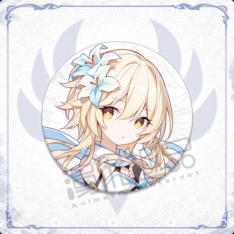 

Genshin Impact Anime Peripheral Badge Gan Yu Keli Seven Seven Wendy Walnut Game Second Element Brooch