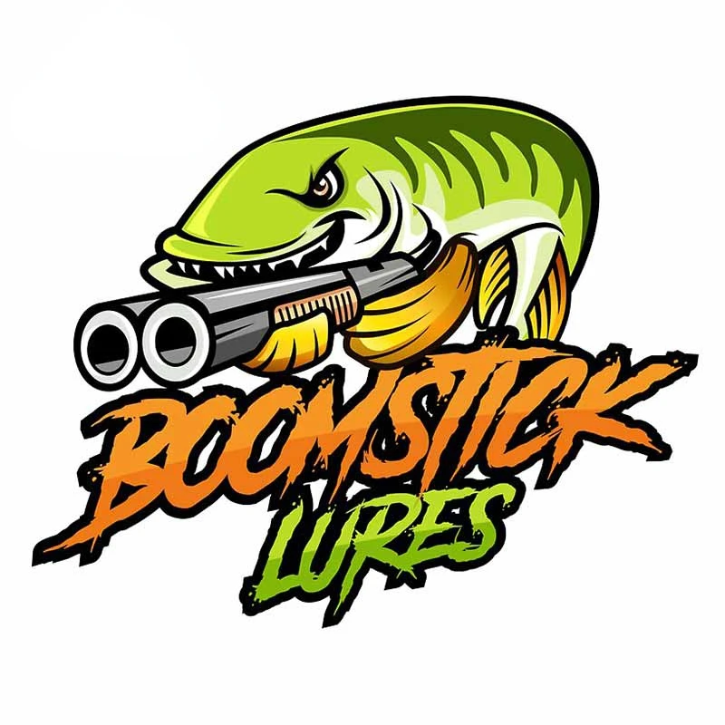 

Boomstick Lures Car Sticker for Bumper Camper Yacht Window Trunk Vinyl Decal Scratch-proof Exterior SUV Fine Decor PVC13x11cm