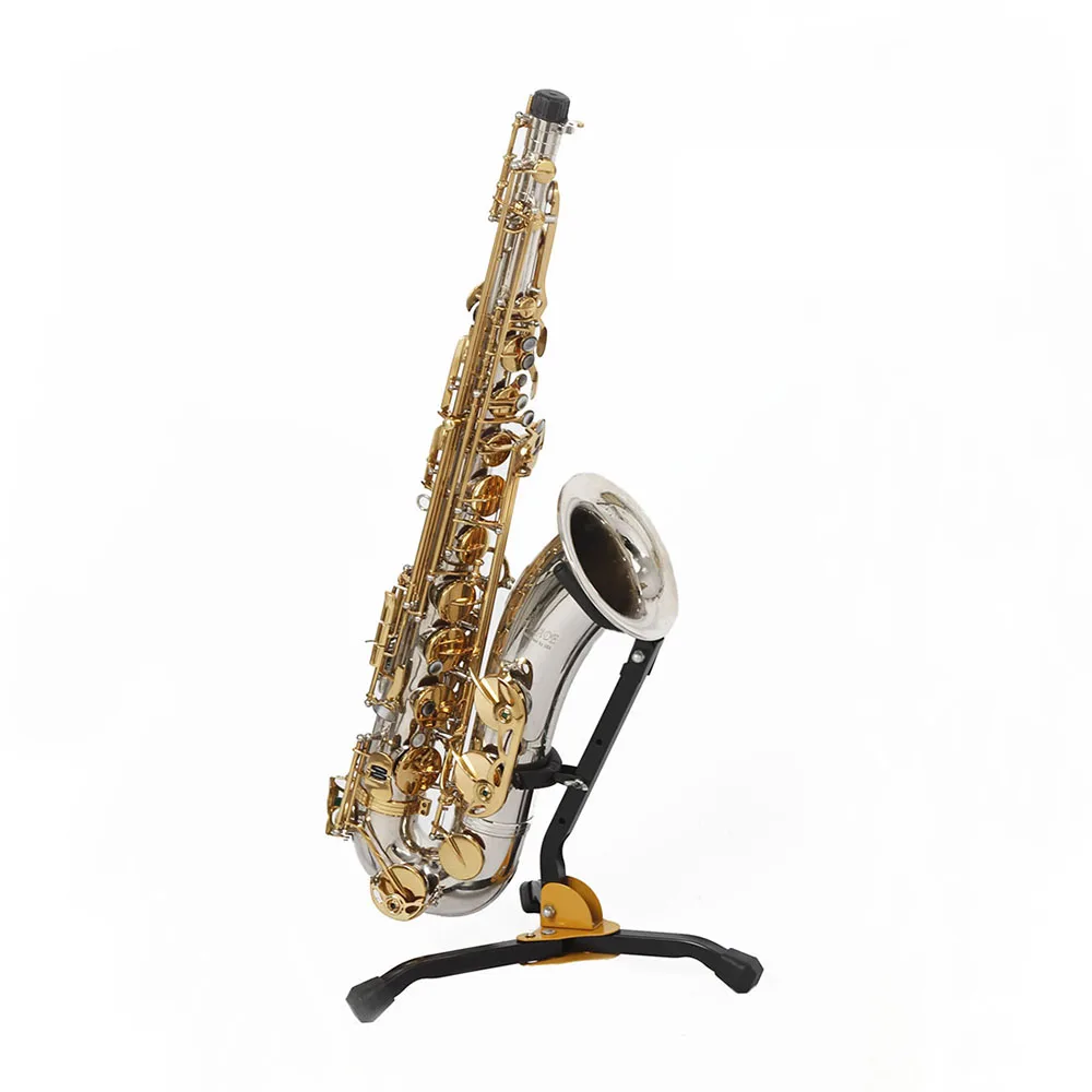 Foldable Saxophone Stand Woodwind Accessories Alto Tenor Sax Tripod Holder Portable Metal Floor Bracket Musical Instrument Parts