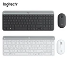 Ультратонкий бесшумный набор Logitech MK470 с клавиатурой и мышью, Bluetooth, 1000DPI, набор с оптической мышью для ПК, 2,4 ГГц