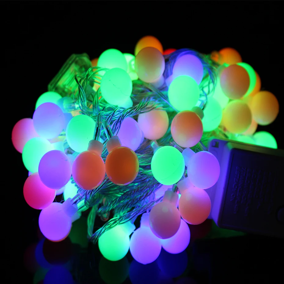 

YINGTOUMAN 10m 80led String Lights AC200V Ball Lighting Holiday Decoration Lamp Festival Christmas Light EU Plug