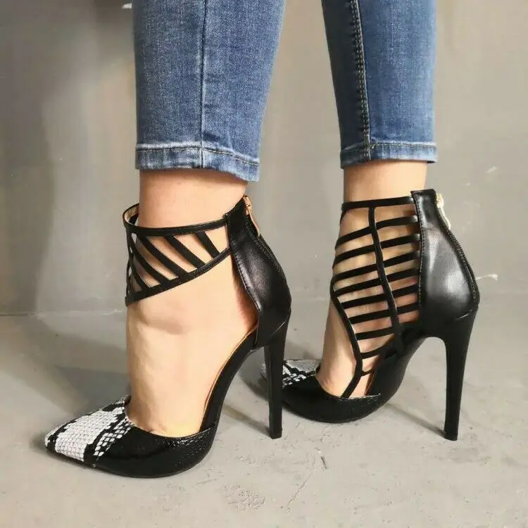 

Sexy Women Stilettos Pointed Toe Strappy Shoes High Heels Partys Sandals Plus Sz