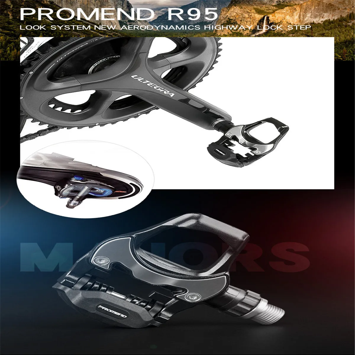 

Promend R95 Cycling Road Bike Lock Pedal Bicycle Palin Bearing Self-locking Pedal Cn(origin) PD R95 Aluminum / alloy
