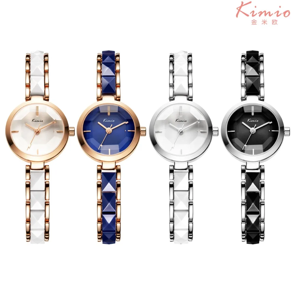 

Kimio Brand Women Watch Ladies Imitation Ceramic Gold Casual Watches Montre Femme Women's WristWatches Relojes Mujer Montre