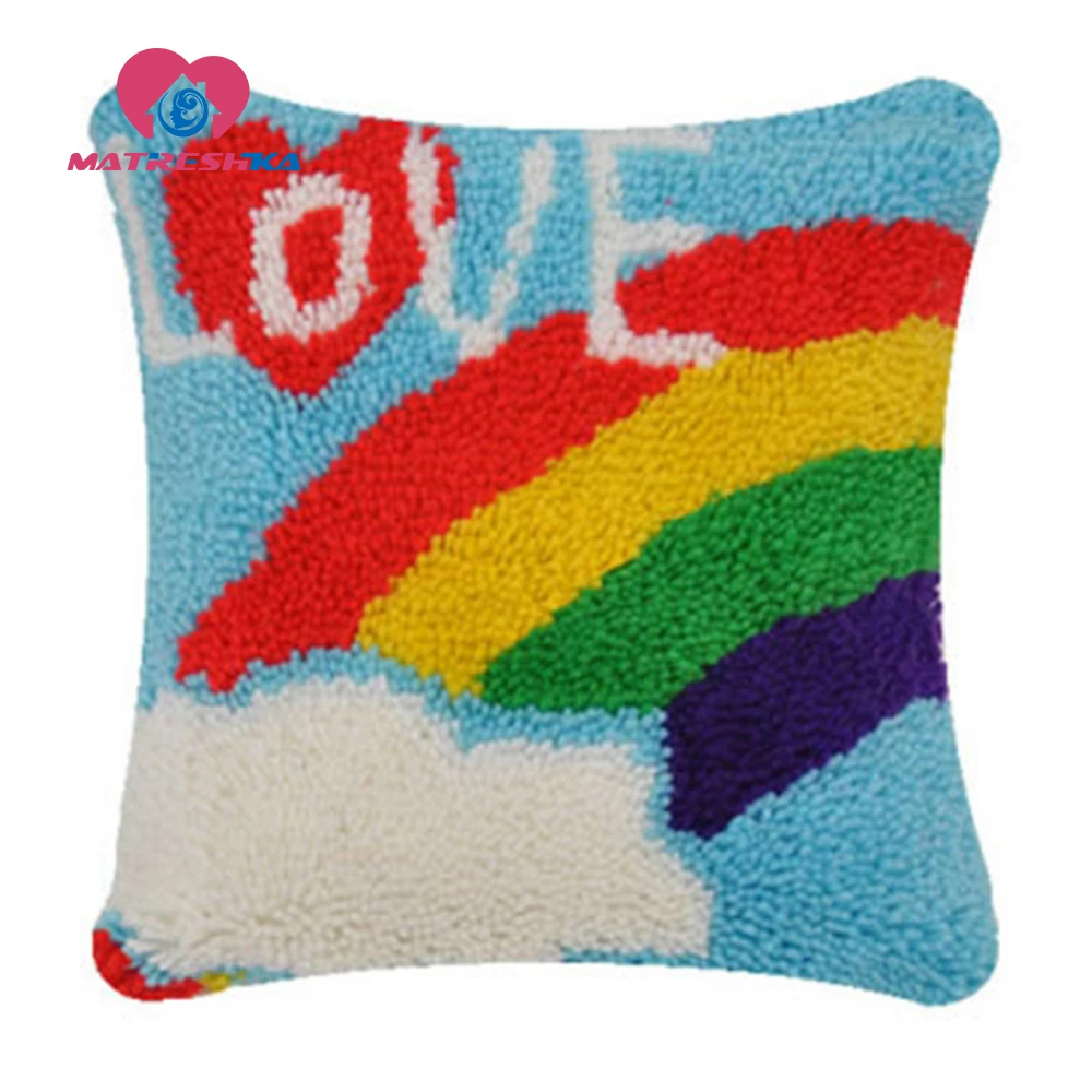 Радуга Ковер Набор для вышивания крестиком Подушка сделай сам крюк с защелкой
