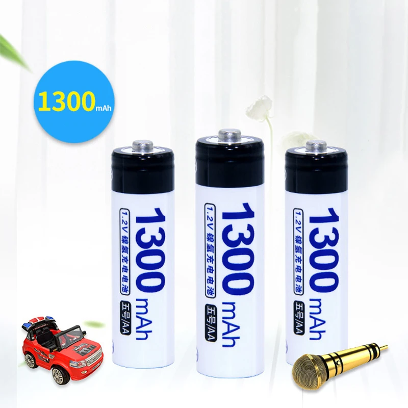 Новинка 1 2 V 1300mAh Ni-MH AA Аккумуляторная батарея для камеры игрушечная клавиатура