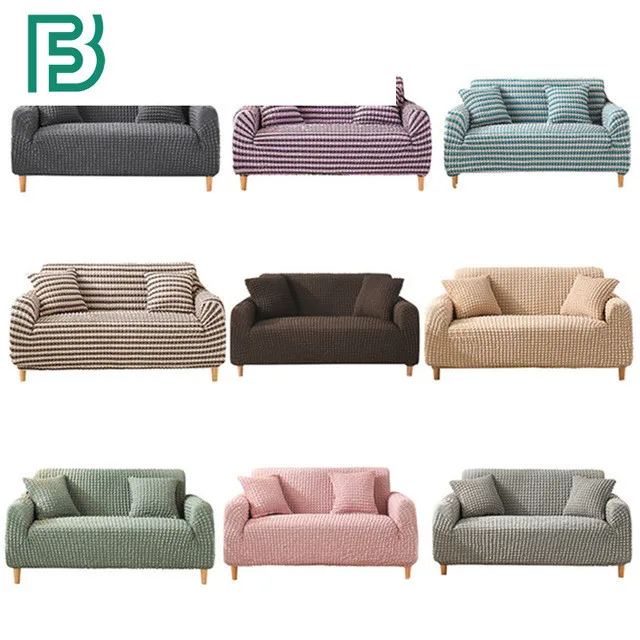 Тканевый эластичный чехол для дивана однотонные Чехлы L-образной формы