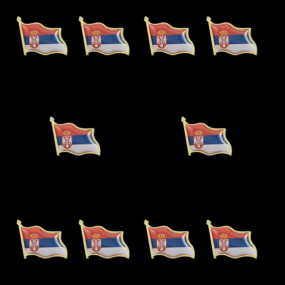 10 шт. металлическая сувенирная шляпка с лацканами и флагом для мужчин