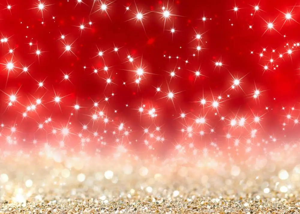 Dephoto Gold Red Glitter Bokeh Photography Backdrop Christmas Background Baby Portrait Party Decorations Photobooth Photo Studio |