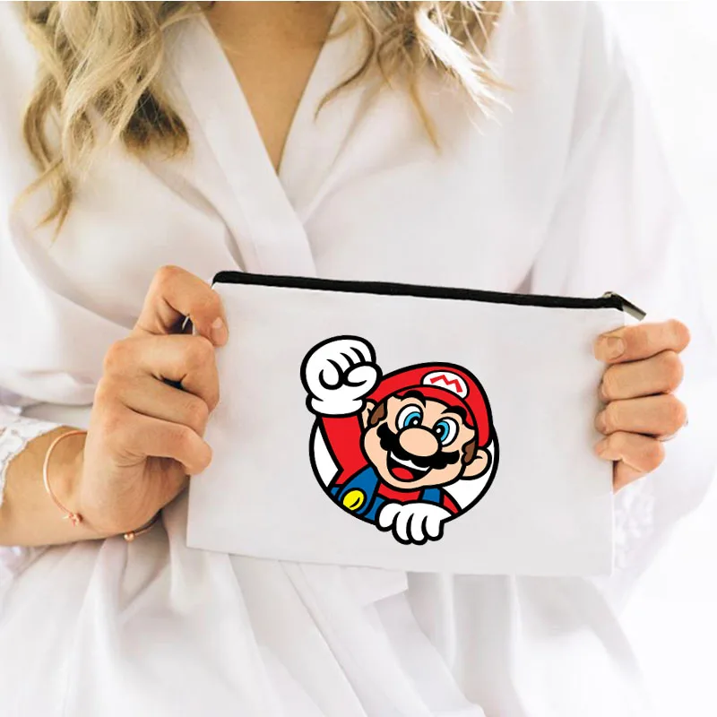 

Повседневная портативная модная косметичка в стиле Super Mario Anime 2021, женская косметичка, органайзер для косметики, дорожные сумки