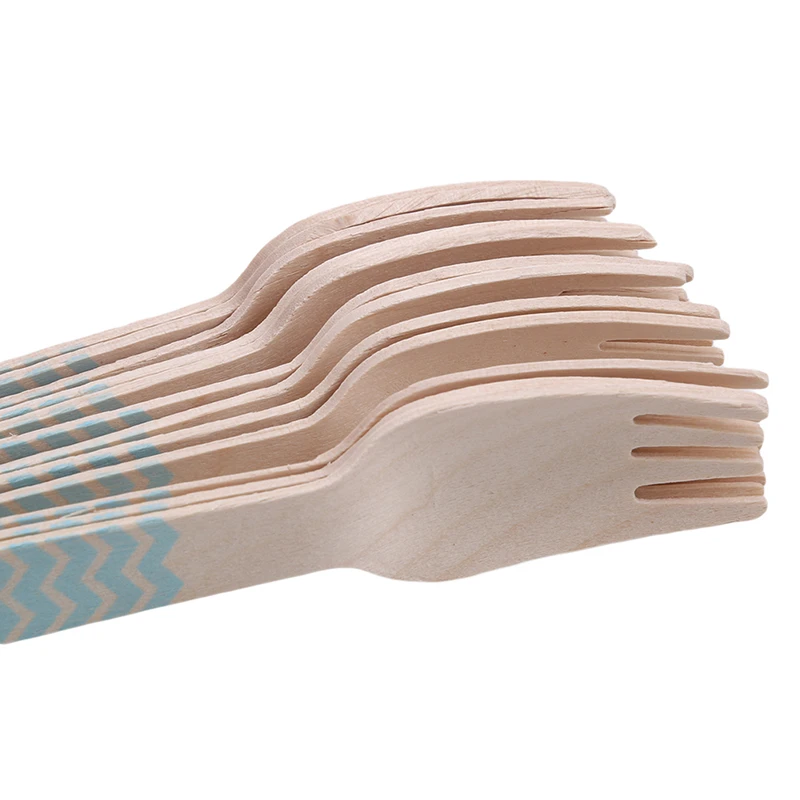 12 шт./упак. набор одноразовых деревянных столовых приборов для пикника Свадебная