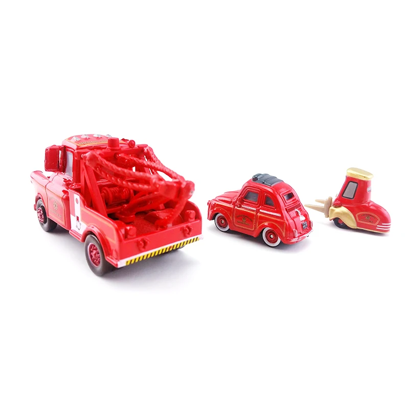 Disney Pixar Cars 2 Red Mater & Luigi Guido Fire Engine спасательный отряд 1:55 литая металлическая игрушка