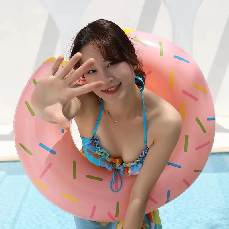 

Adult Inflatable Swimming Ring Cute Donut Watermelon Thickening New Summer Style Sea Swimming Ring Party Leisure Toy Lifebuoy