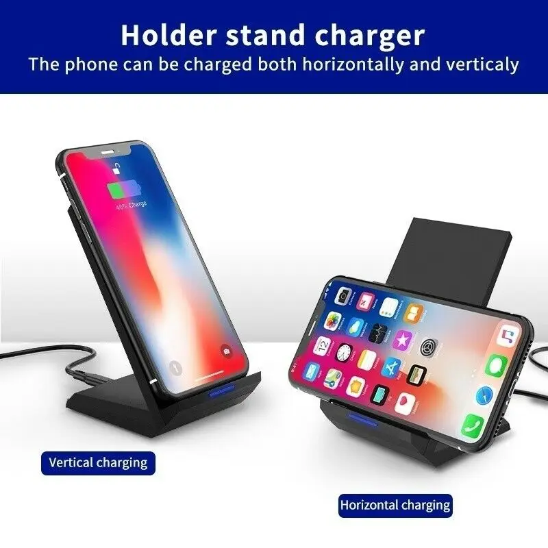 Беспроводное зарядное устройство Qi для iPhone X XS MAX XR 11 Pro 8 Samsung S20 S10 S9 35 Вт | Мобильные