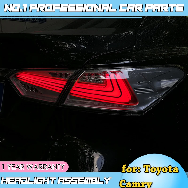 

car accessories for 2018 Toyota Camry Taillights Camry LED Tail Lamp Rear Lamp DRL+Dynamic Turn Signal+Brake+Reverse taillight