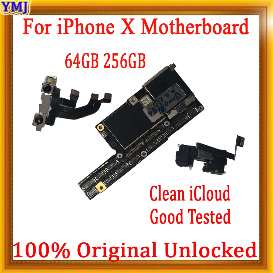 Заводская разблокированная материнская плата для iphone X XR XS Max с/без Face ID
