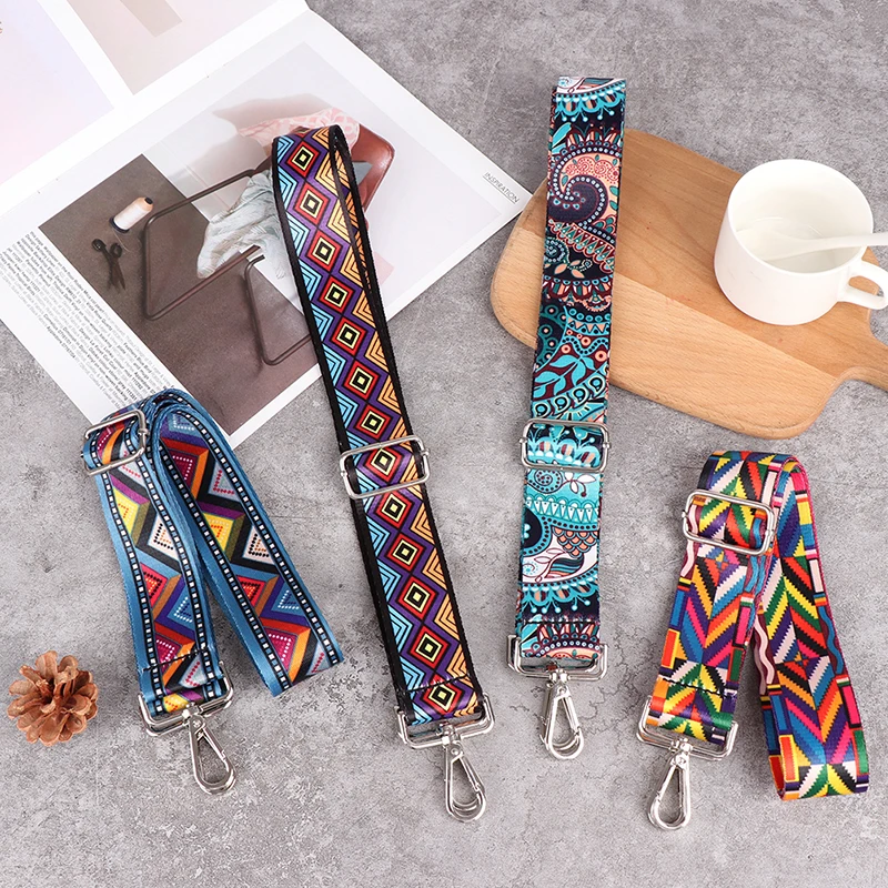 Nylon Replacement Wide Straps For Shoulder Handbag Crossbody Bags Women Colorful Fabric Shoulder Strap Lady Bag Accessories