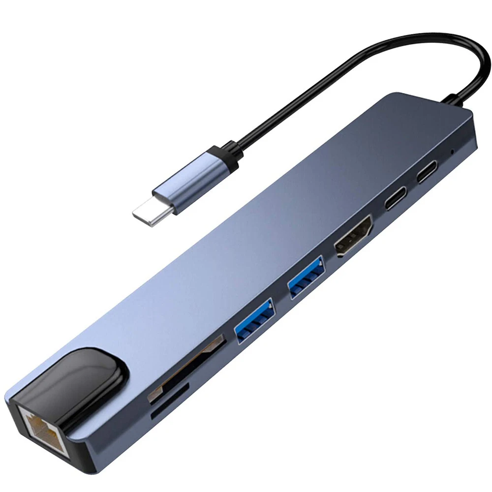 

Type-C To HDMI RJ45 Network Port Eight-in-one Docking Station Notebook Docking Station USB 3.0 Macbook Pro Usb Hub