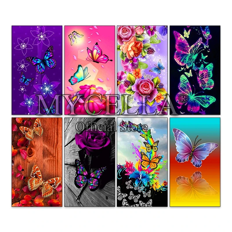 

Diy Diamond Painting Animal butterfly Full Square 5D DIY Diamond Embroidery Rhinestone Cross Stitch home Decor Holiday gift