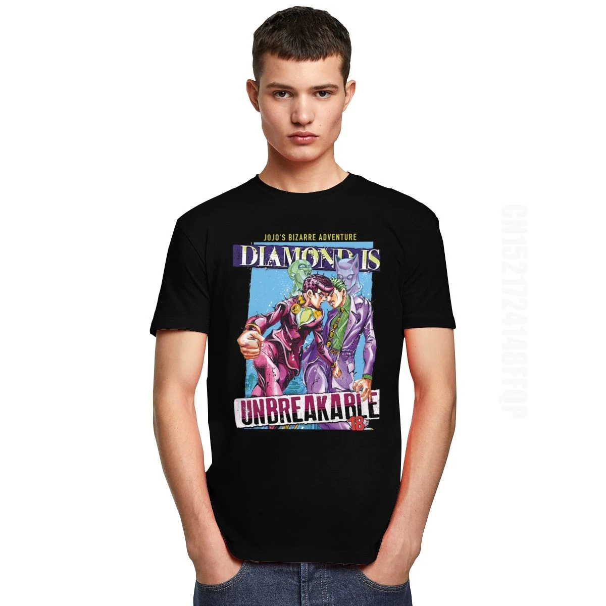 Футболка мужская с рисунком невероятных приключений Джоджо хлопок для фанатов
