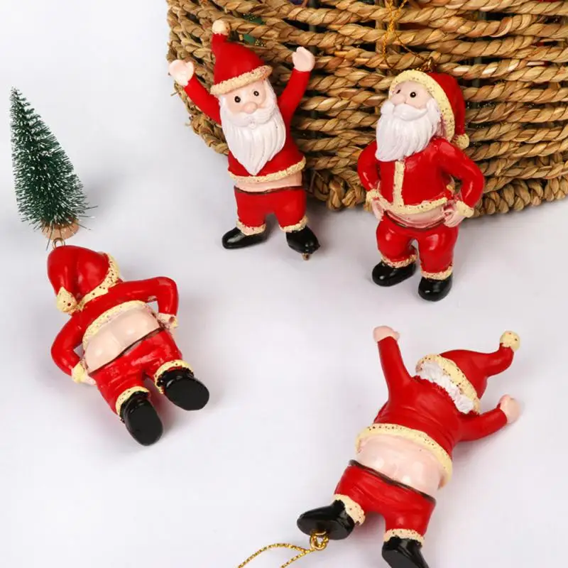 

Креативные Подвески в виде Санта Клауса из смолы для рождественской елки, украшения для рождества, товары для вечерние, новогодние празднич...