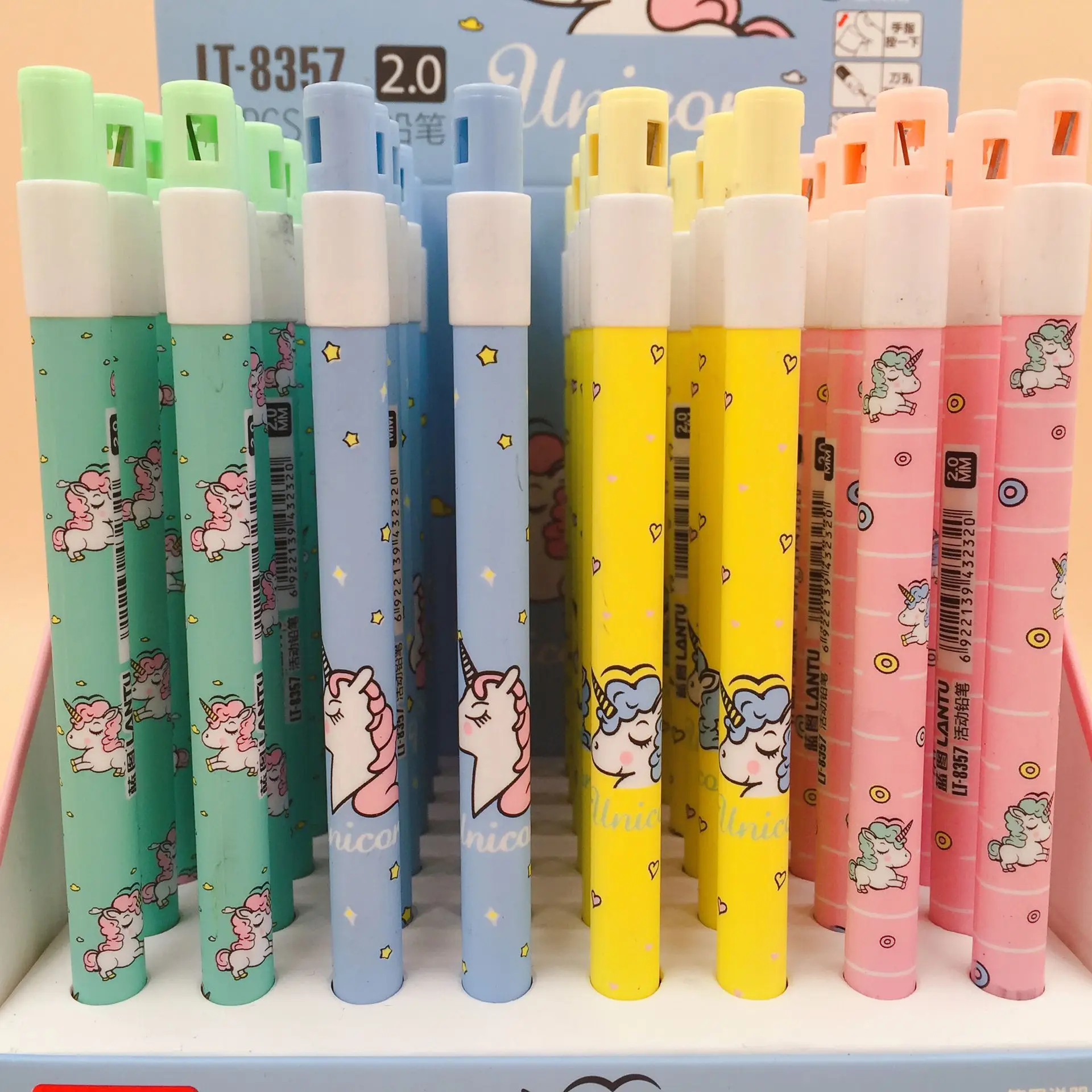Механический карандаш с мультипликационным единорогом 2 0 мм автоматический для