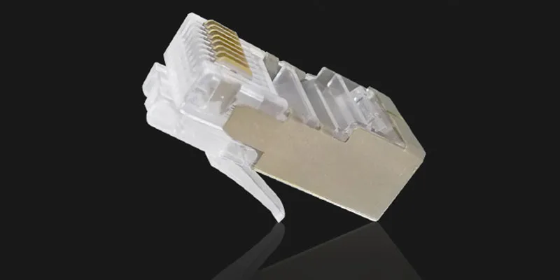 Сетевой разъем RJ45 Модульный штекер Cat5 8Pin 8P8C металлический защитный многожильный