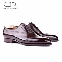 uncle saviano oxford men shoes wedding dress formal office handmade party original business designer genuine leather man shoe