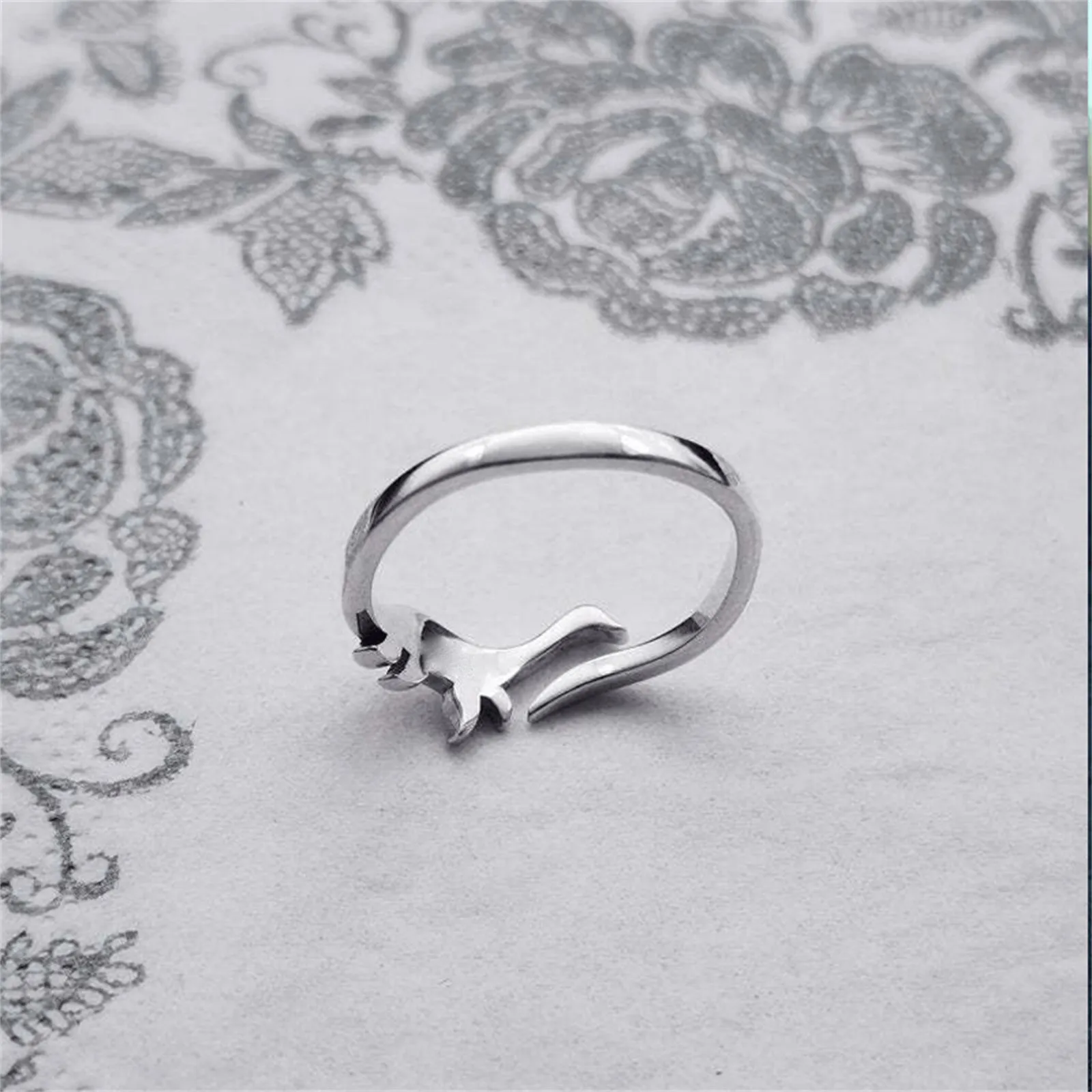 

Dinosaur Rings Long-necked Dragon Stegosaurus Jewelry Toy Cute Animal Rings Open Adjustable Ring Gift For Women 2021 New R5