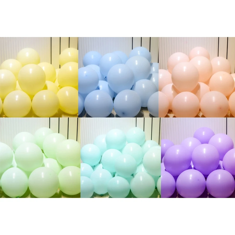 

100Pcs 12 Inch Pastel Balloon Macaron Colored Pastel Party Wedding Decor Balloon Assorted