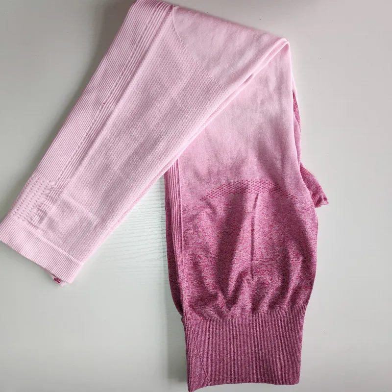 CHALK PINK Nepoagym, женские бесшовные леггинсы с эффектом омбре, бирюзовые штаны для йоги с высокой талией, женские спортивные Леггинсы, тренировочные колготки, леггинсы для тренажерного зала, фитнеса - Цвет: CHALK PINK