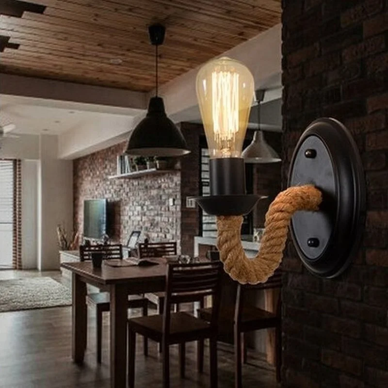 Американский настенный светильник прикроватная лампа ретро лестница проход