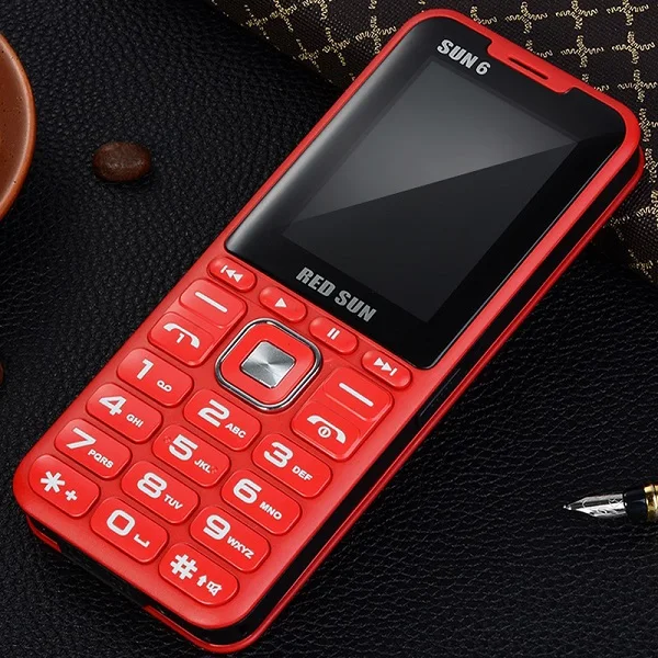 Red Mafam, музыкальный мобильный телефон, большой динамик, звук, Quad, 4 Sim, 4 в режиме ожидания, магический голосовой сменный внешний аккумулятор, 3,0 дисплей, двойной фонарик - Цвет: Red