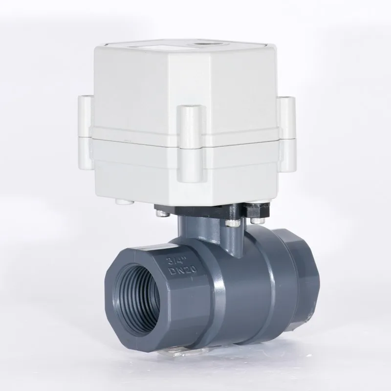 2-сторонний Φ мини моторизованный UPVC шаровой клапан 1/2-11/4
