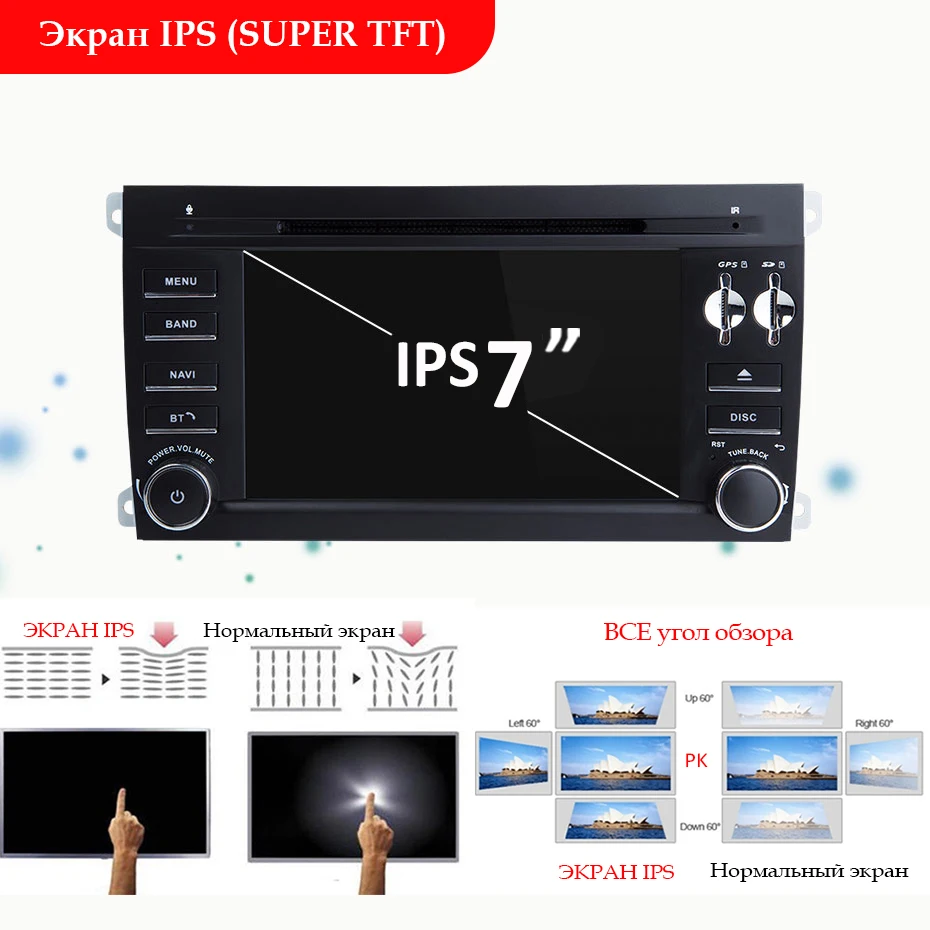Ips DSP 4G 64G 8 Core 2 Din Android 10 Автомобильный мультимедийный dvd-плеер gps навигация для Porsche Cayenne S GTS 2003-2010 Автомагнитола FM