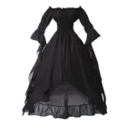 Винтажное викторианское средневековое платье, черное готическое платье эпохи Возрождения, женский косплей, костюм на Хэллоуин, платье принцессы для выпускного вечера, размеры до 5xl